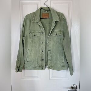Pull&Bear green denim jacket size M